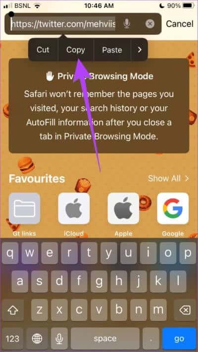 iPhone-Browser-Twitter-Profile-Link-576x1024-1 كيفية نسخ أو مشاركة ملف تعريف Twitter ورابط Tweet باستخدام أي جهاز