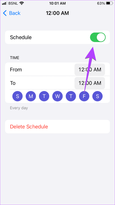 iPhone-Do-Not-Disturb-Schedule-off 12 طريقة لإيقاف تشغيل "عدم الإزعاج" على iPhone