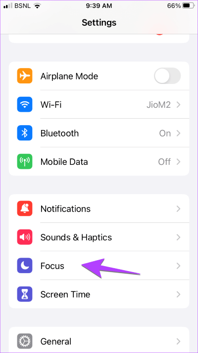 iPhone-Focus-Settings 12 طريقة لإيقاف تشغيل "عدم الإزعاج" على iPhone