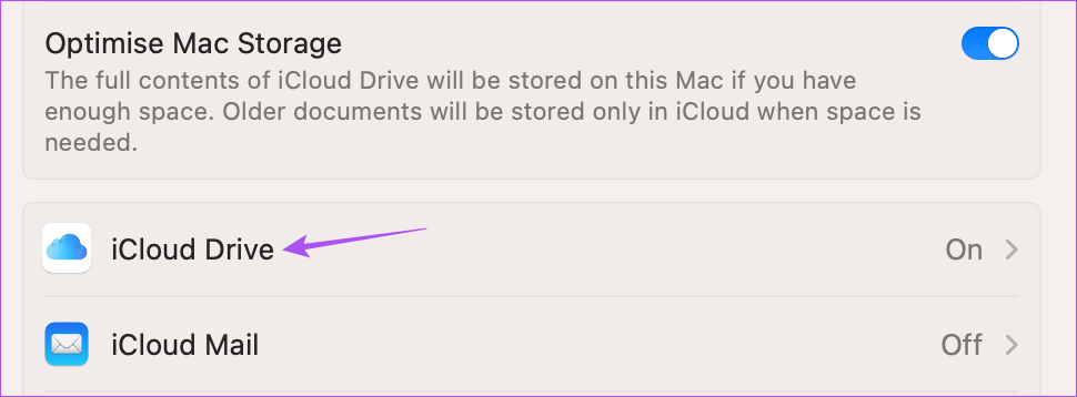 icloud-drive-settings-mac أفضل 6 إصلاحات لعدم عمل ردود الفعل على الرسائل لـ iMessages على Mac
