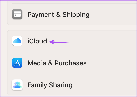 icloud-profile-settings-mac- أفضل 6 إصلاحات لعدم عمل ردود الفعل على الرسائل لـ iMessages على Mac