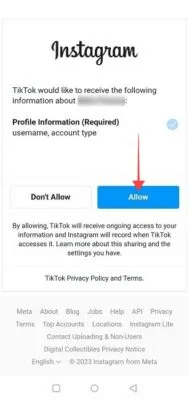 link-tiktok-instagram-allow-189x400.jpg كيفية ربط حساب TikTok بـ Instagram
