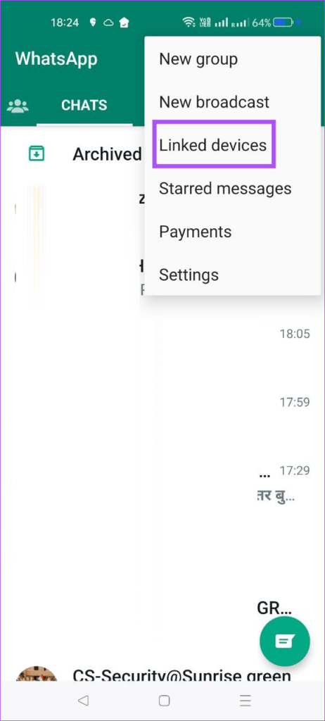 linked-devices-whatsapp-android-462x1024-1 كيفية تسجيل خروج الأجهزة المرتبطة من حساب WhatsApp