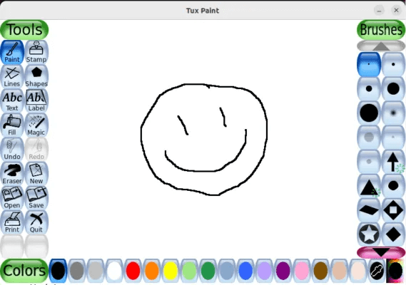 linux apps kids 06 tux paint basic session 569x400.png - Best Linux software for kids: apps, distros, and games