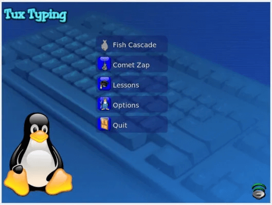 linux apps kids 07 tux typing main menu 529x400.jpg - Best Linux software for kids: apps, distributions, and games