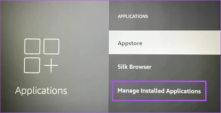 manage-installed-applications-fire-tv-stick-4k-768x394-1 أفضل 6 إصلاحات لعدم إمكانية تسجيل الدخول إلى Apple TV على Amazon Fire TV Stick 4K