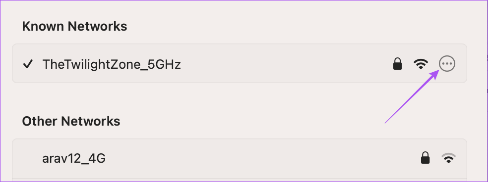 more-options-known-network-wifi-mac أفضل 3 طرق لنسيان شبكة Wi-Fi على جهاز Mac