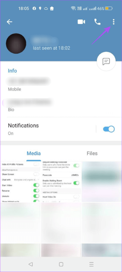 more-options-telegram-contact-android-462x1024-1 كيفية تعيين صورة ملف تعريف مخصصة لجهات الاتصال على Telegram على سطح المكتب والجوال