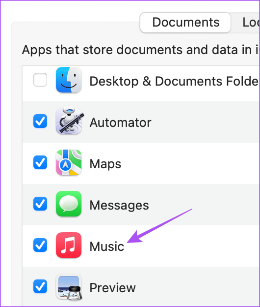 music-allow-icloud-drive-settings-mac أفضل 6 إصلاحات لعدم مزامنة قوائم تشغيل Apple Music بين Mac و iPhone