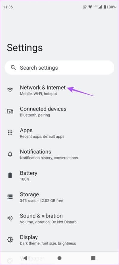 network-and-internet-settings-android-1-462x1024-2 أفضل 7 إصلاحات لعدم رنين مكالمات Facebook Messenger على Android
