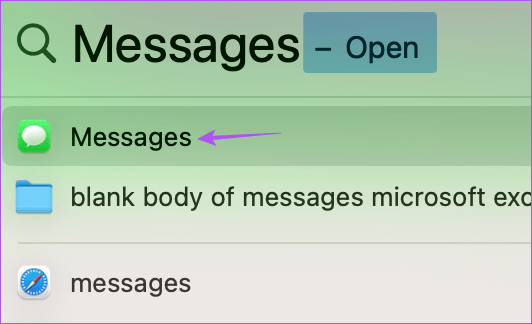 open-messages-on-mac أفضل 6 إصلاحات لعدم عمل ردود الفعل على الرسائل لـ iMessages على Mac