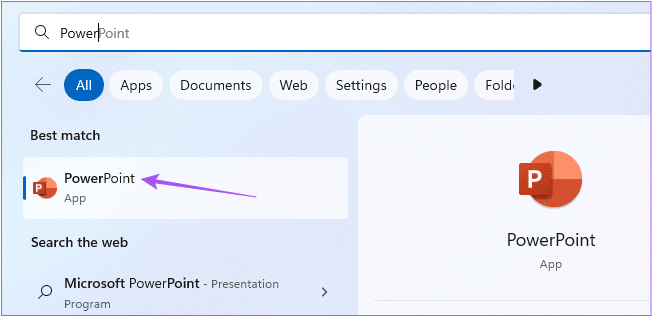 open-powerpoint-on-windows-pc أفضل 4 طرق لإدراج ملف PDF في Microsoft PowerPoint على Windows 11