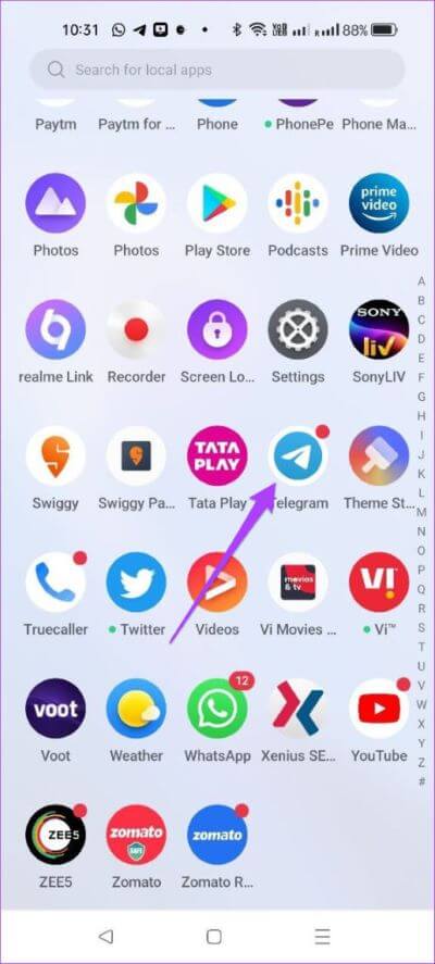 open-telegram-on-android-462x1024-1 كيفية تعيين صورة ملف تعريف مخصصة لجهات الاتصال على Telegram على سطح المكتب والجوال