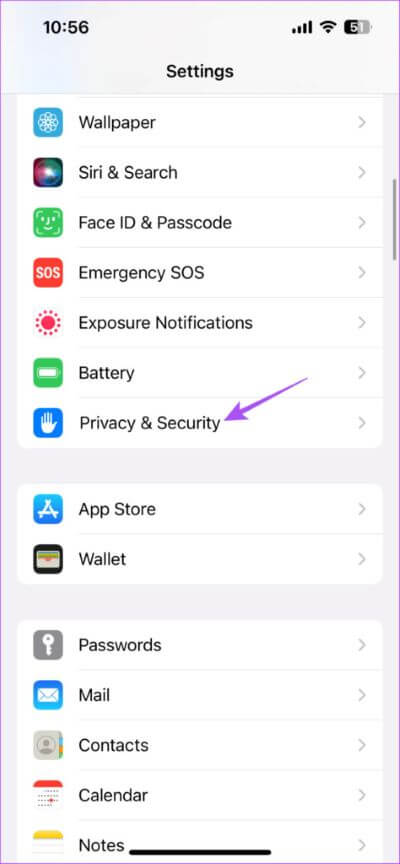privacy-and-security-settings-iphone-2-474x1024-2 أفضل 6 إصلاحات لـ "التعيين تلقائيًا" للتاريخ والوقت غير نشط وباللون الرمادي على iPhone