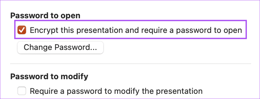 remove-password-encyrption-ppt-mac كيفية إضافة كلمة مرور إلى عرض تقديمي من Microsoft PowerPoint على Windows و Mac