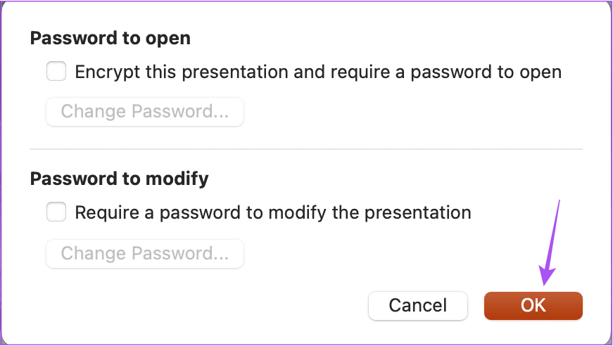 remove-password-from-powerpoint-presentation-mac كيفية إضافة كلمة مرور إلى عرض تقديمي من Microsoft PowerPoint على Windows و Mac