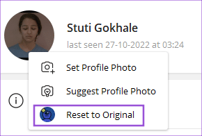 reset-to-original-profile-picture-telegram-windows كيفية تعيين صورة ملف تعريف مخصصة لجهات الاتصال على Telegram على سطح المكتب والجوال