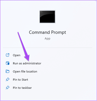 run-command-prompt-as-administrator-windows-11 أفضل 8 إصلاحات لعدم ظهور صورة الملف الشخصي في Outlook على Windows 11