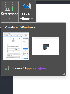 screen-clipping-powerpoint-screenshots-windows أفضل 4 طرق لإدراج ملف PDF في Microsoft PowerPoint على Windows 11