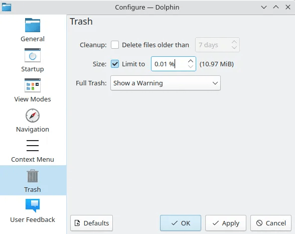 secure-delete-files-linux-02-trash-limit-size.png 8 طرق لكيفية حذف الملفات بأمان في Linux