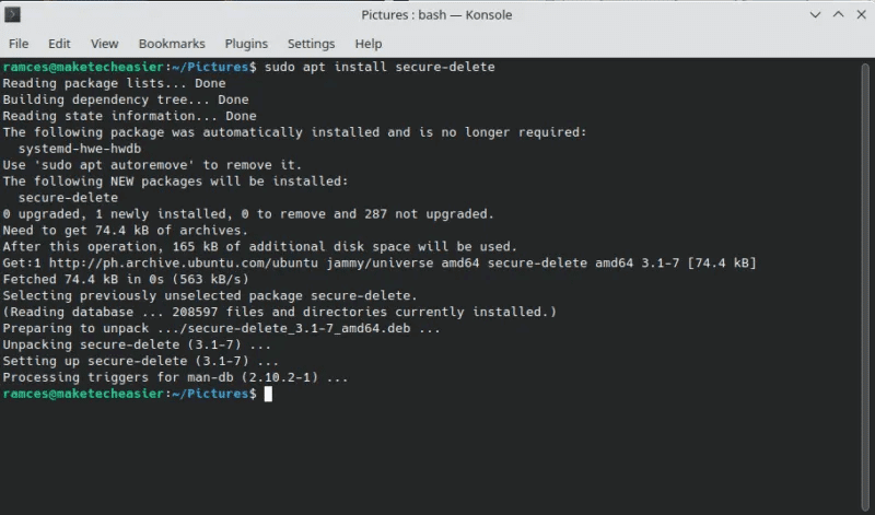 secure-delete-files-linux-10-installing-secure-delete-program-800x471.png 8 طرق لكيفية حذف الملفات بأمان في Linux