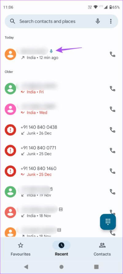 select-recorded-call-phone-app-android-462x1024-1 كيفية تسجيل وحذف تسجيلات المكالمات على Android