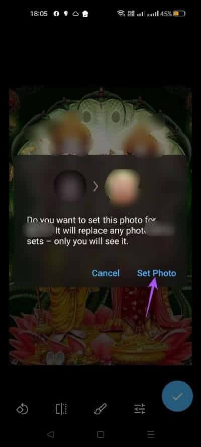 set-custom-profile-photo-telegram-android-1-461x1024-1 كيفية تعيين صورة ملف تعريف مخصصة لجهات الاتصال على Telegram على سطح المكتب والجوال