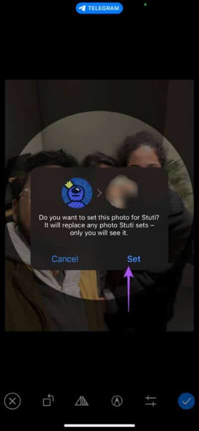 set-custom-profile-photo-telegram-iphone-473x1024-1 كيفية تعيين صورة ملف تعريف مخصصة لجهات الاتصال على Telegram على سطح المكتب والجوال