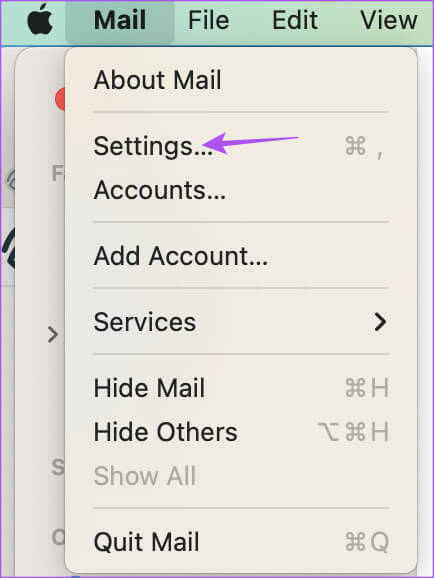 settings-mail-app-mac-1 أفضل 8 إصلاحات لعدم مزامنة Apple Mail مع Outlook على Mac