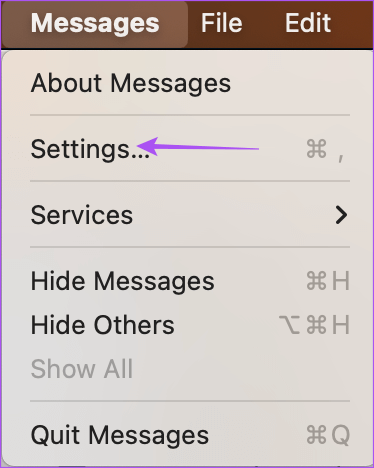 settings-messages-mac أفضل 6 إصلاحات لعدم عمل ردود الفعل على الرسائل لـ iMessages على Mac