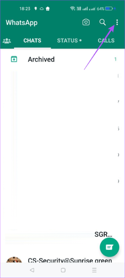 three-dots-whatsapp-android-462x1024-1 كيفية تسجيل خروج الأجهزة المرتبطة من حساب WhatsApp