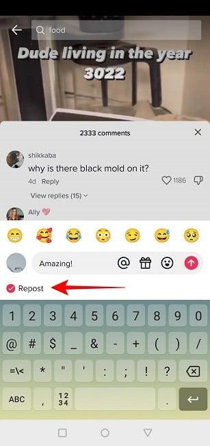 tiktok-repost-from-comments كيفية إعادة النشر على TikTok لمشاركة مقاطع الفيديو