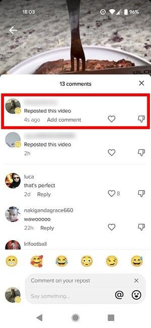 tiktok-repost-verify-repost-status كيفية إعادة النشر على TikTok لمشاركة مقاطع الفيديو