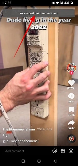 tiktok-repost-video-removed كيفية إعادة النشر على TikTok لمشاركة مقاطع الفيديو