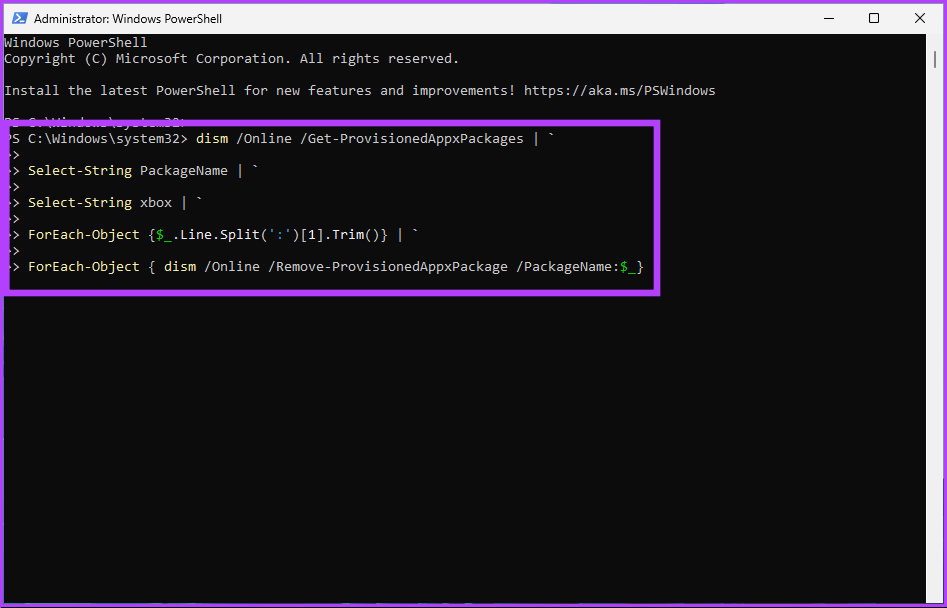 type-or-copy-and-paste-the-following-command كيفية تعطيل Xbox Game Bar على Windows 11: أفضل 4 طرق