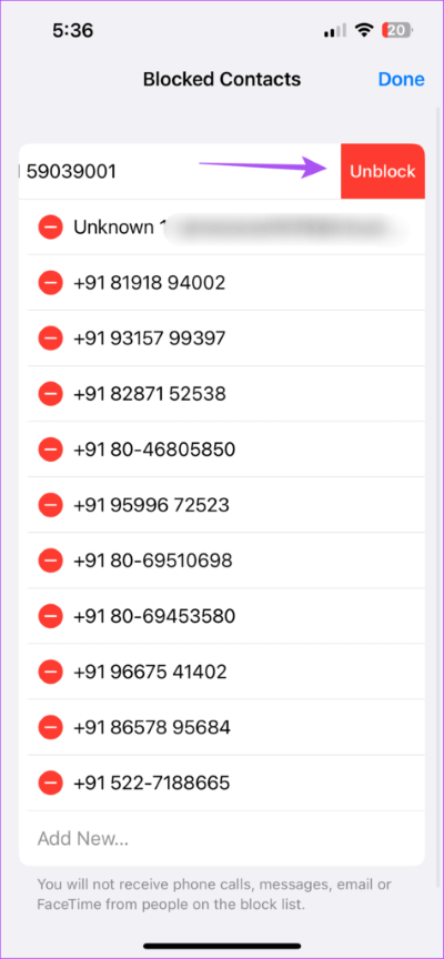 unblock-contact-messages-iphone-474x1024-1 أفضل 7 إصلاحات لعدم إرسال iMessage رسالة إلى جهة اتصال واحدة على iPhone