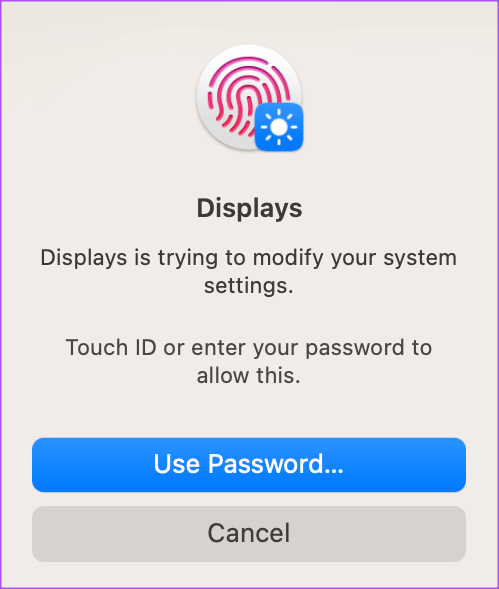 use-password-to-change-dispay-setting-mac أفضل 7 إصلاحات لعدم طلب نظام التشغيل Mac كلمة مرور بعد الاستيقاظ من النوم