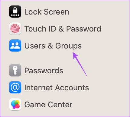 users-and-groups-settings-mac أفضل 7 إصلاحات لعدم طلب نظام التشغيل Mac كلمة مرور بعد الاستيقاظ من النوم