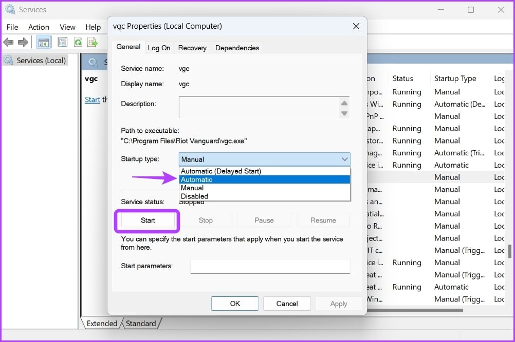 vgc-properties أفضل 7 طرق لإصلاح عدم بدء تشغيل Valorant على Windows 11