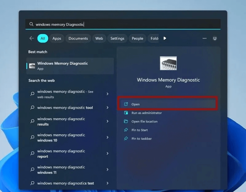 whea-error-memory-diagnostic-800x627.jpg كيفية إصلاح خطأ WHEA غير القابل للتصحيح في Windows