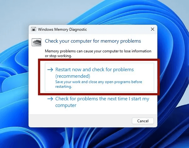 windows-memory-diagnostic-running.jpg كيفية إصلاح خطأ WHEA غير القابل للتصحيح في Windows
