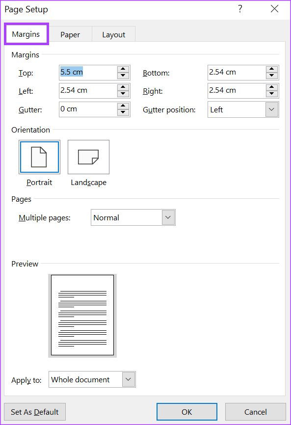 3-best-ways-to-adjust-the-page-margin-in-microsoft-word-8 أفضل 3 طرق لضبط هامش الصفحة في Microsoft Word