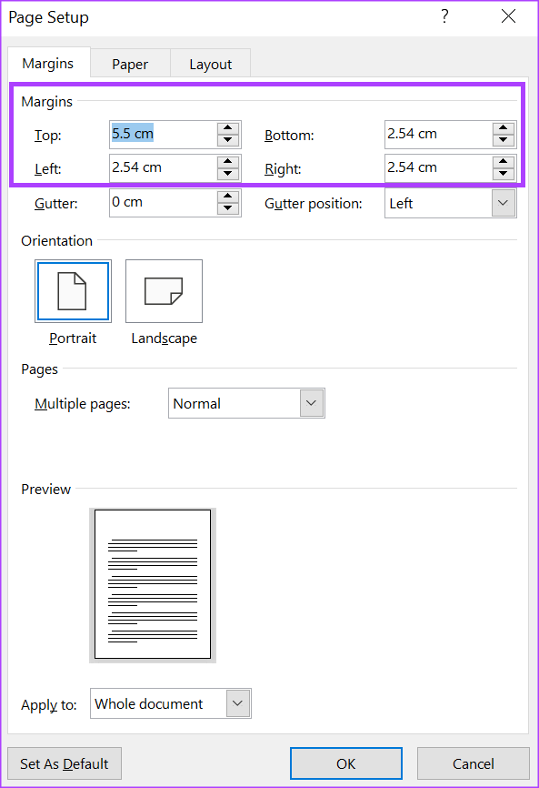 3-best-ways-to-adjust-the-page-margin-in-microsoft-word-9 أفضل 3 طرق لضبط هامش الصفحة في Microsoft Word