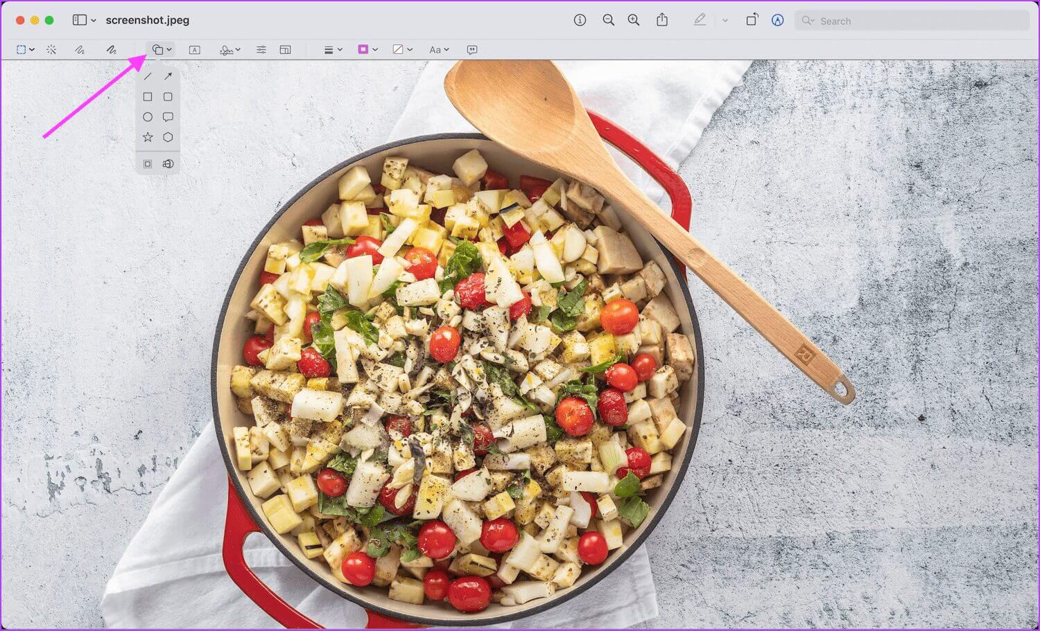 3.-MARKUP-YOUR-SCREENSHOTS-USING-SHAPES-2 كيفية تحرير لقطات الشاشة على نظام Mac