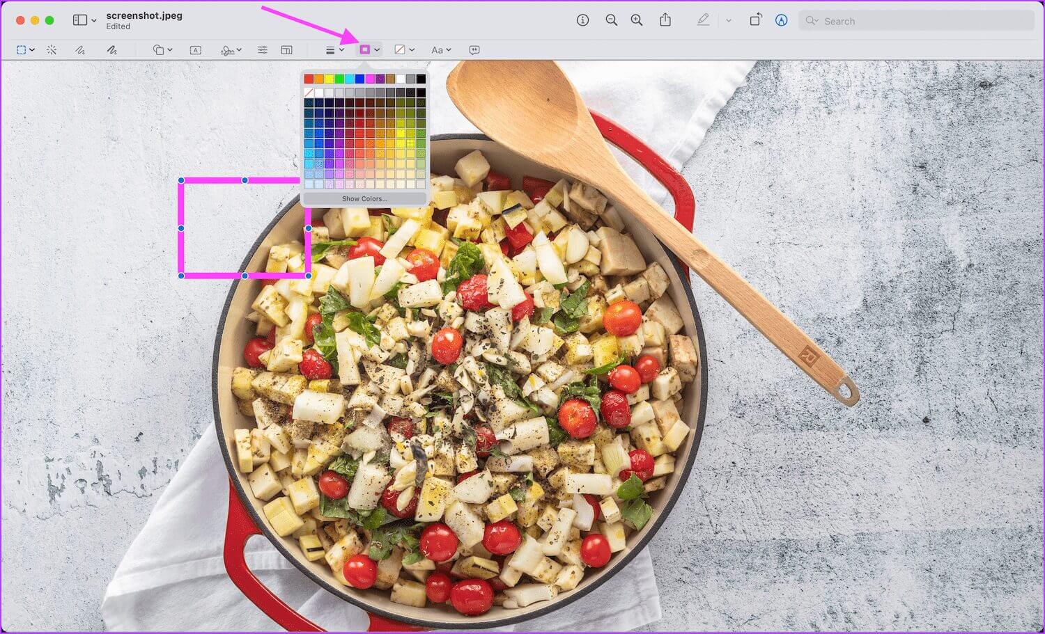 3.-MARKUP-YOUR-SCREENSHOTS-USING-SHAPES-3 كيفية تحرير لقطات الشاشة على نظام Mac