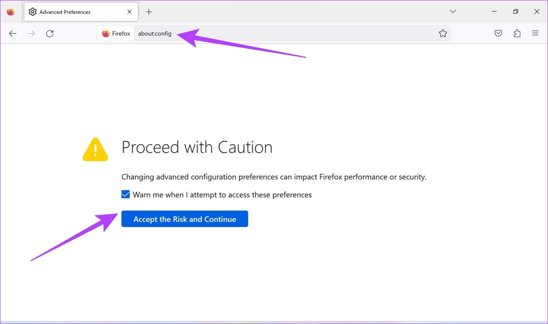 About.Config أهم 3 طرق لتمكين التمرير السلس على Mozilla Firefox