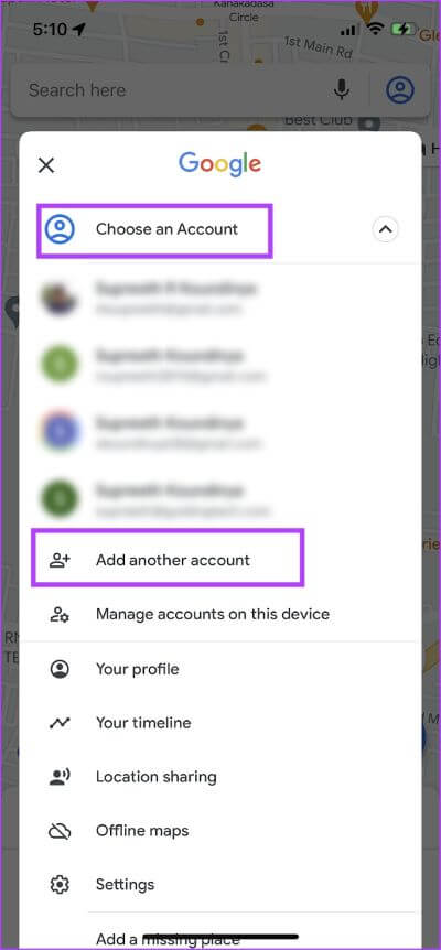 Add-Accounts-Google-Maps كيفية إضافة أو تغيير موقع المنزل والعمل على Google Maps
