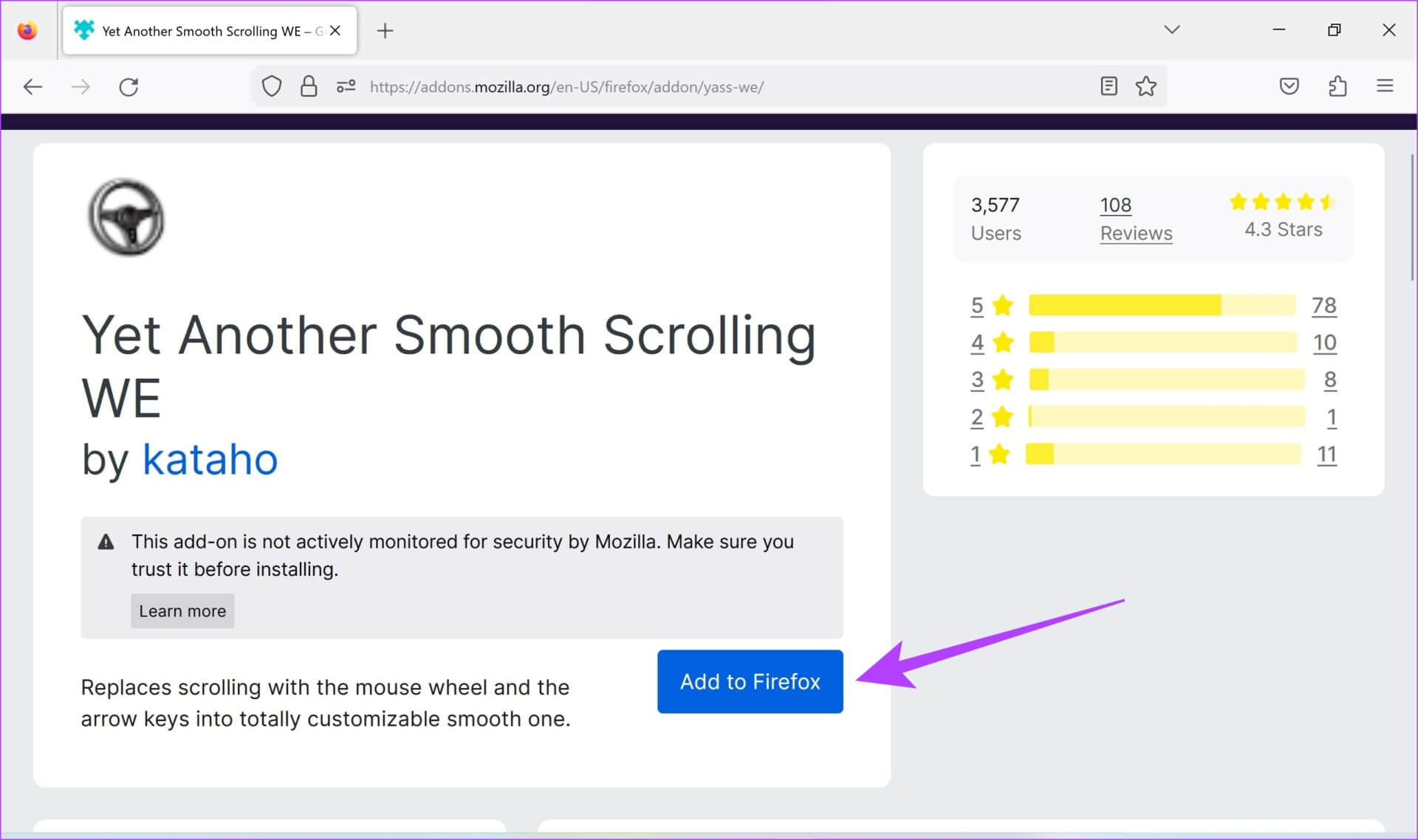 Add-to-Firefox أهم 3 طرق لتمكين التمرير السلس على Mozilla Firefox