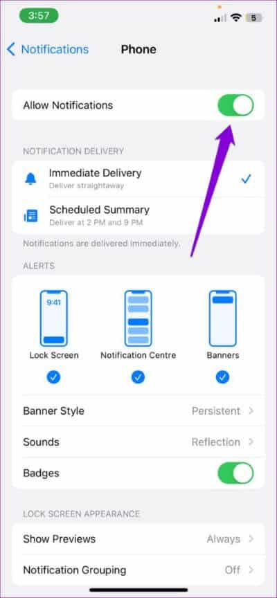 Allow-Notifications-From-Phone-App-on-iPhone-474x1024-1 كيفية إصلاح عدم ظهور إشعارات المكالمات الفائتة على iPhone