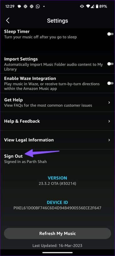 Amazon-Music-App-not-Working-7 أفضل 10 طرق لإصلاح عدم عمل تطبيق Amazon Music على iPhone و Android
